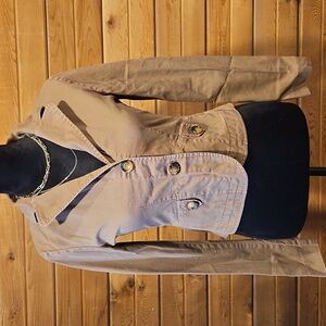 Brown Button Up Womens Blazer/ Jacket - SMALL Y2k